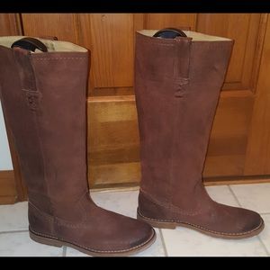 Frye Celia X Stitch pull on tall boots